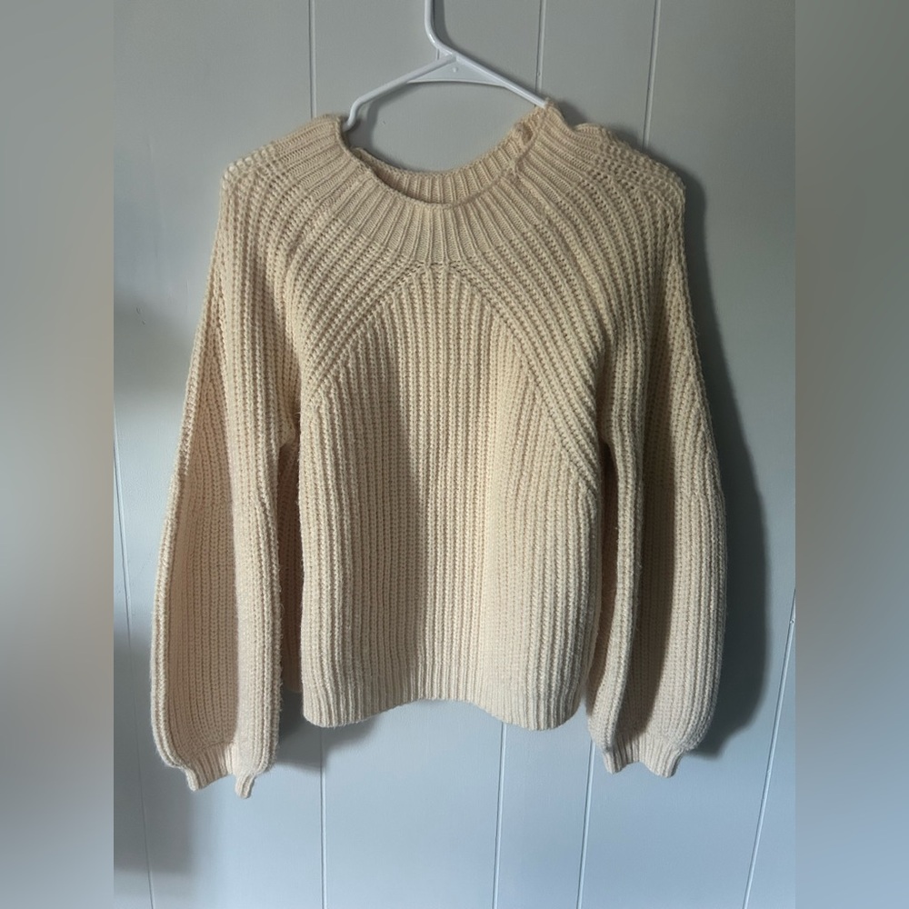 Petal & Pup Cream Ribbed Sweater